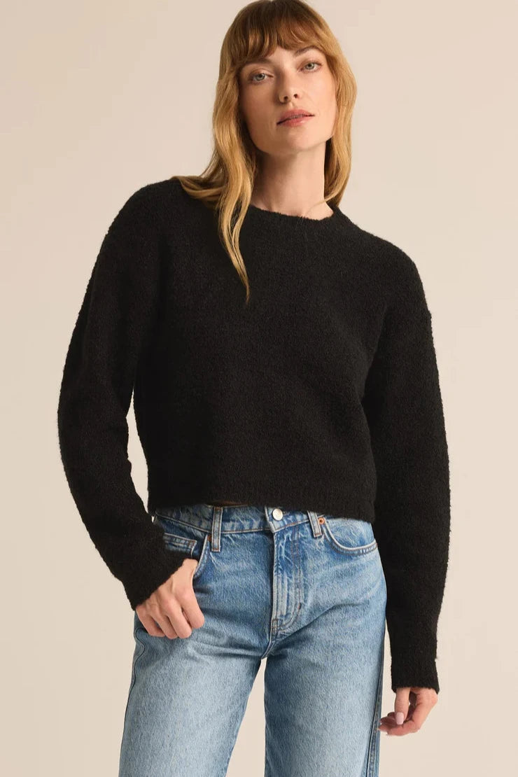plush crew sweater Oversized Loose Flowy