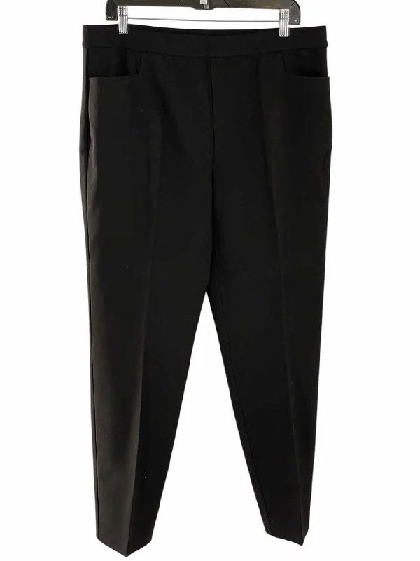 Susan Graver Size L Black Pants Slim Fit Casual Pants