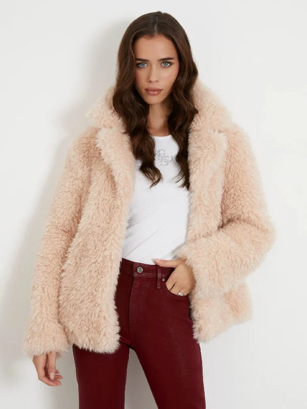 PENELOPE REVERSIBLE FAUX FUR JACKET Nylon Jacket Polyester Jacket Spandex Jacket