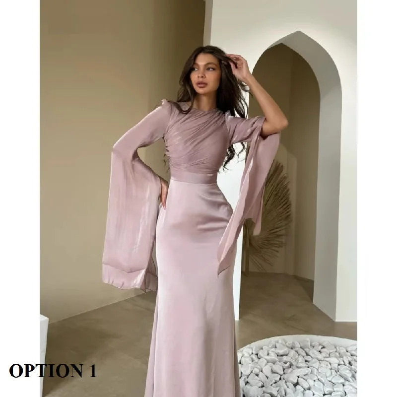 New Elegant Charming Mermaid Cap Sleeves O-Neck Floor Length Formal Occasion Prom Party Dress CODE: KAR3634 Tunics Prom sequined