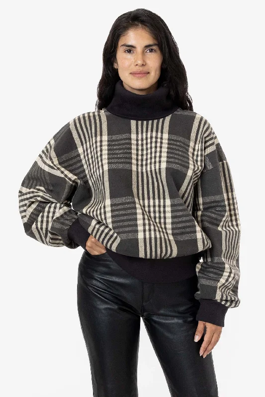 RCF01 - Flannel Turtleneck Sweater with Heavy Cotton Rib Boat Neck Shawl Collar Notched Collar