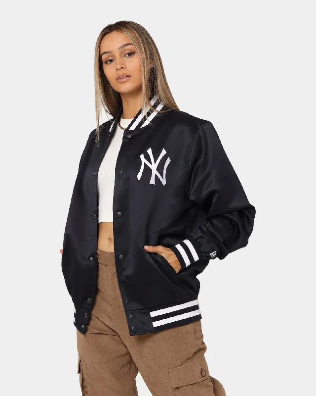 New Era New York Yankees Stencil Jacket Black Satin Jacket Silk Jacket Chiffon Jacket