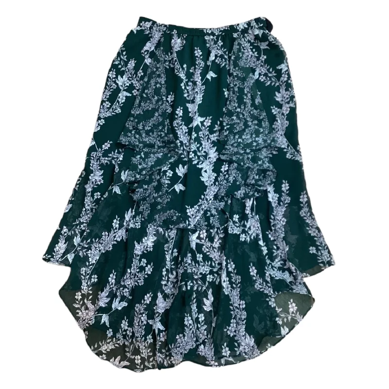 Skirt Designer By Bcbgmaxazria In Green, Size: S lace skirt intricate
