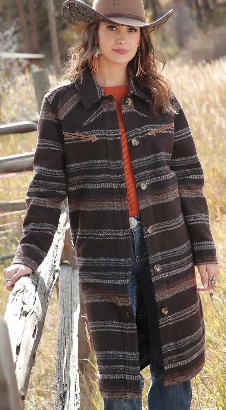 CRUEL WOMEN'S SWEATER KNIT DUSTER in BROWN Jersey Fabric Tulle Fabric Batik Fabric