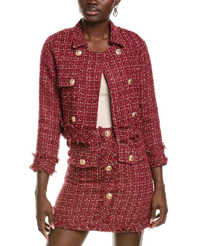 To My Lovers Tweed Jacket Denim Fabric Leather Fabric Suede Fabric