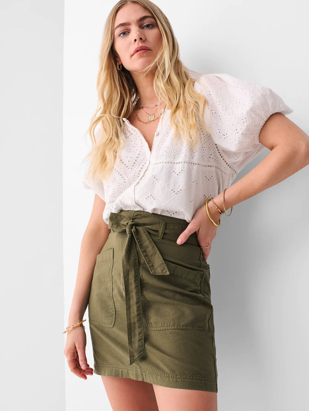Palos Verdes Skirt- Military Green boho skirt vibe