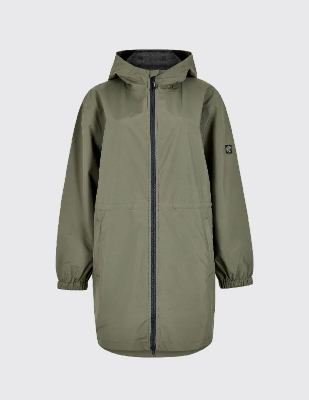 Dubarry Women's Brookside Rain Jacket Boat Neck Shawl Collar Notched Collar