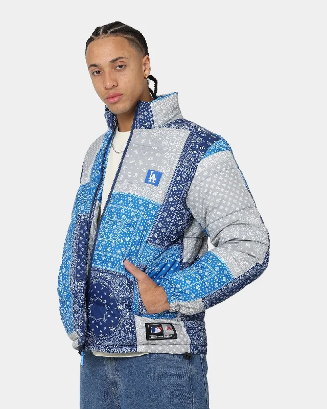 Majestic Athletic Los Angeles Dodgers Bandana Paisley Jacket Contrast Aop Paisley Faux Fur Jacket Real Fur Jacket Shearling Jacket