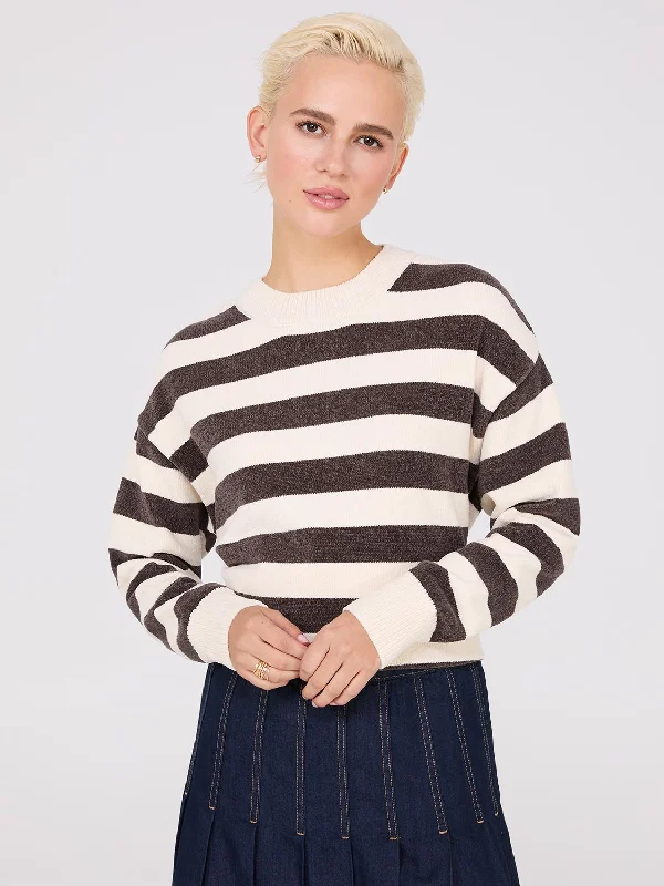 Striped Chenille Sweater Chenille Brocade Lace