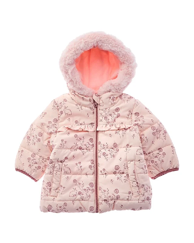 Wippette Floral Bunny Print Quilted Puffer Jacket Wool Jacket Cashmere Jacket Tweed Jacket