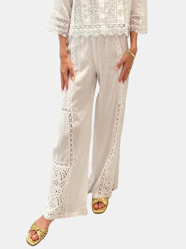 Cervaro Pants Elegant Palazzo Trousers