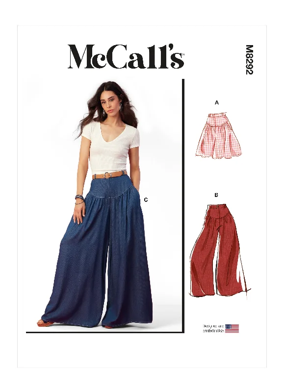 McCall's Pattern M8292 Misses Shorts & Pants Comfortable Jogger Trousers