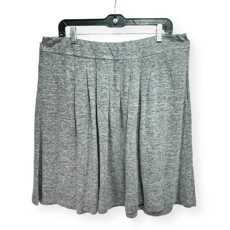 Grey Skirt Designer Eileen Fisher, Size L spandex blend skirt