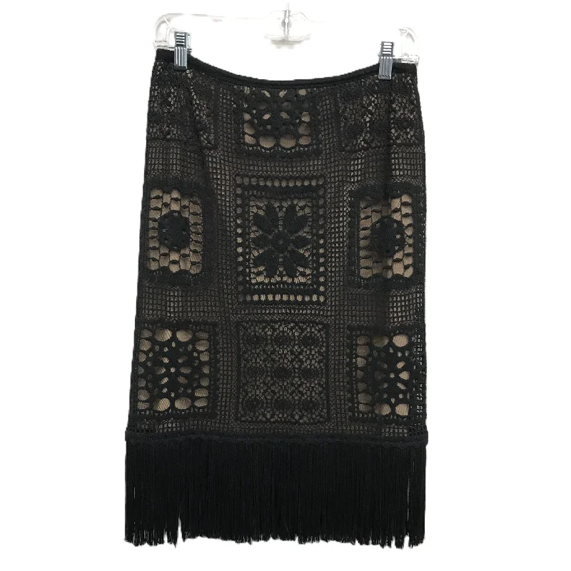 Skirt Designer By Charles Chang- Lima In Black, Size: 4 silk skirt elegant