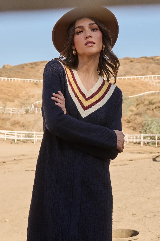 Corunna V-Neck Mini Sweater Dress Turtle Neck Boat Neck Asymmetrical Neck