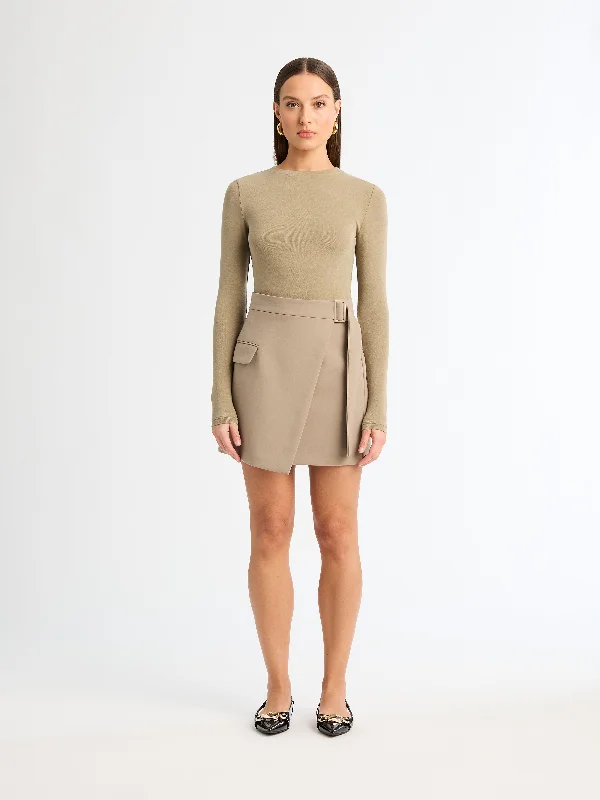 CELESTE MINI SKIRT velvet skirt plush