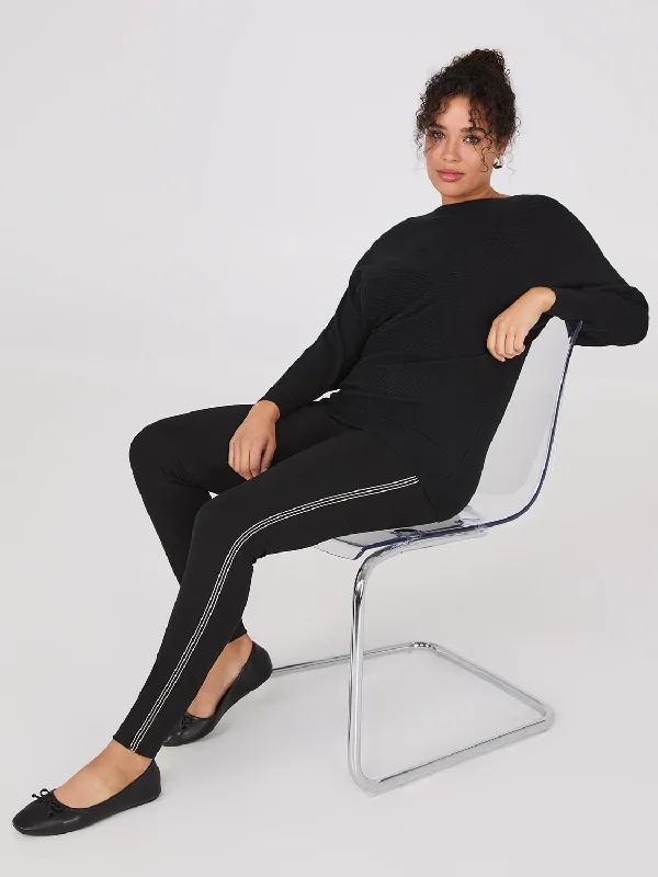 3/4 Dolman Sleeve Ottoman Stitch Sweater Handmade Hand-knitted Hand-woven
