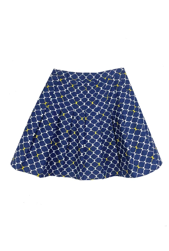 The Classic Pleated Tennis Skirt - Navy Bows chiffon skirt airy