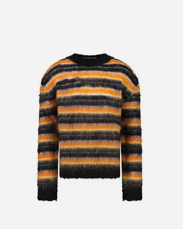 Crew Neck L/S Sweater Embroidered Appliqued Beaded