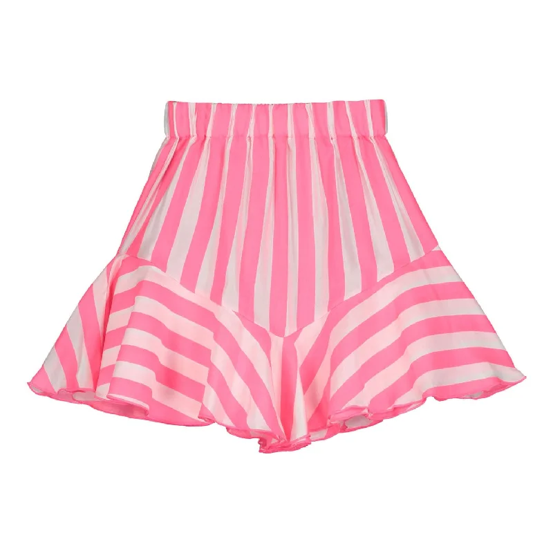 Little Creative Factory White/Neon Pink Carousel Mini Skirt ribbed skirt waist