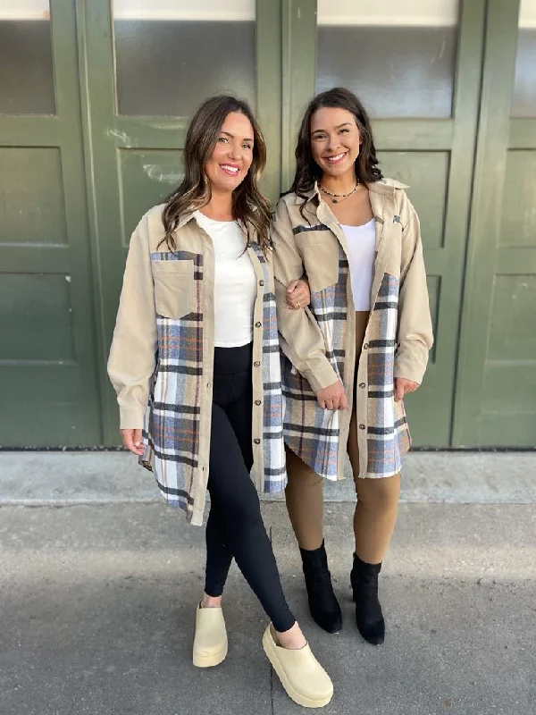 Durham Plaid Jacket/Dress shirt (L) Elasticated Jacket Padded Jacket Insulated Jacket