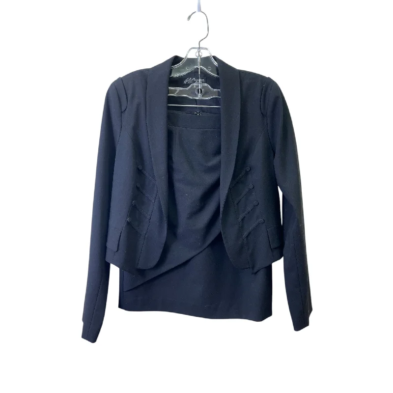 Skirt Suit 2Pc By Allen Schwarzt In Black, Size:6 velvet skirt luxury