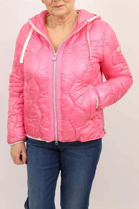 FRIEDA & FREDDIES Pink Padded Jacket Bomber Jacket Anorak Windbreaker
