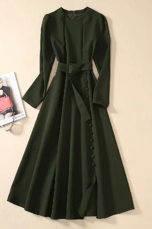 Kate Middleton Elegant Dark Green Holiday Party Dress Tunics Brand named