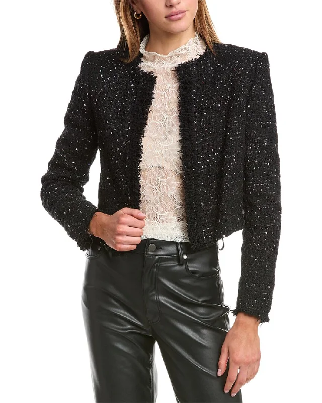 IRO Cheril Wool-Blend Jacket Belted Jacket Elasticated Jacket Padded Jacket