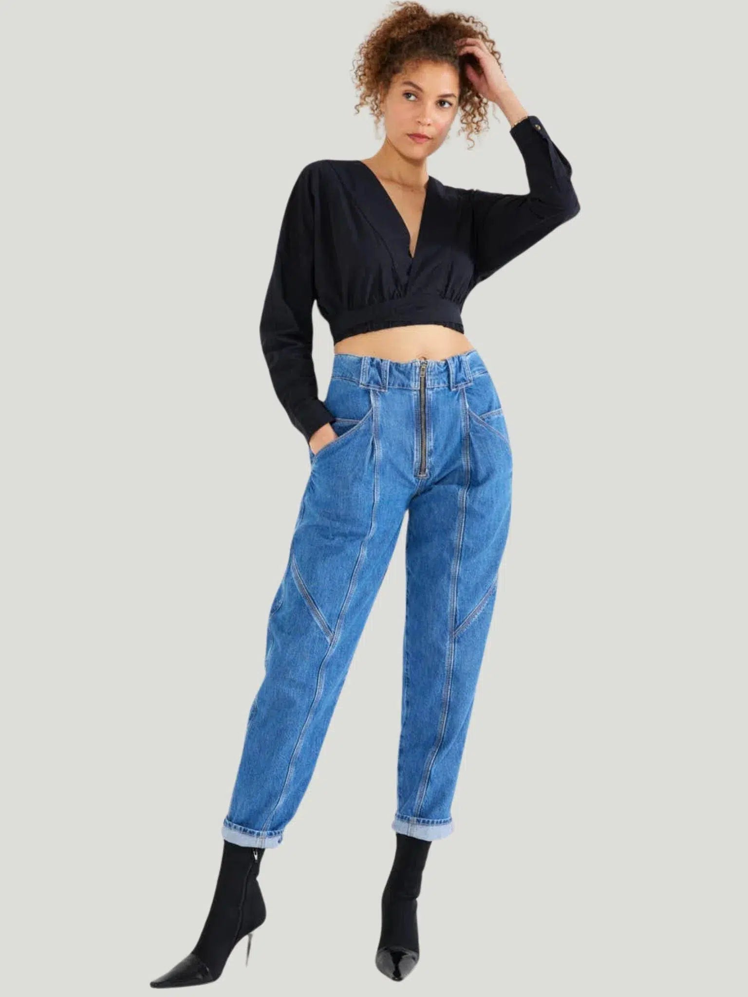 ÉTICA Denim Zoya Vintage Utility Pant Cozy Full-Length Pants
