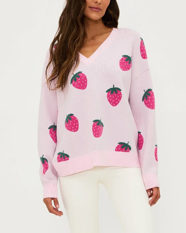 Joey Sweater Sweet Berry Handmade Hand-knitted Hand-woven