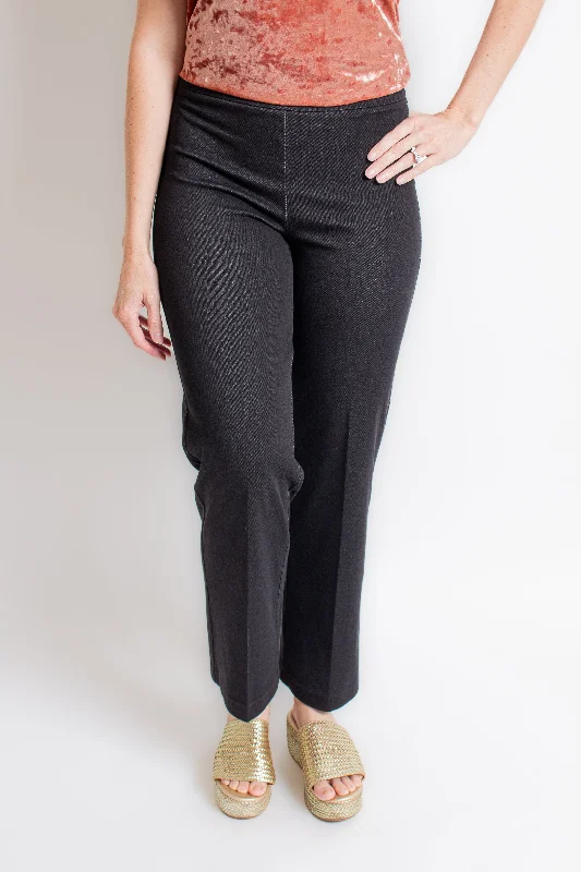 "Stella" Black Wide Leg Pant Formal Wide-Leg Pants