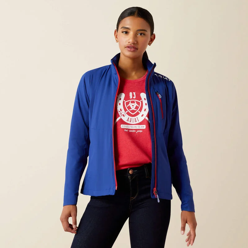 Ariat Rion Womens Insulated Jacket Blue Belted Jacket Elasticated Jacket Padded Jacket