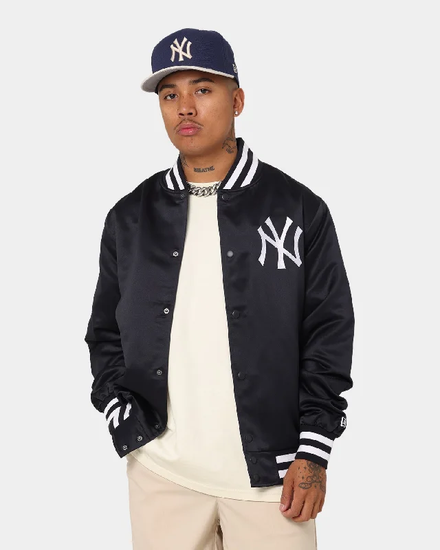 New Era New York Yankees Stencil Jacket Black Denim Jacket Leather Jacket Suede Jacket