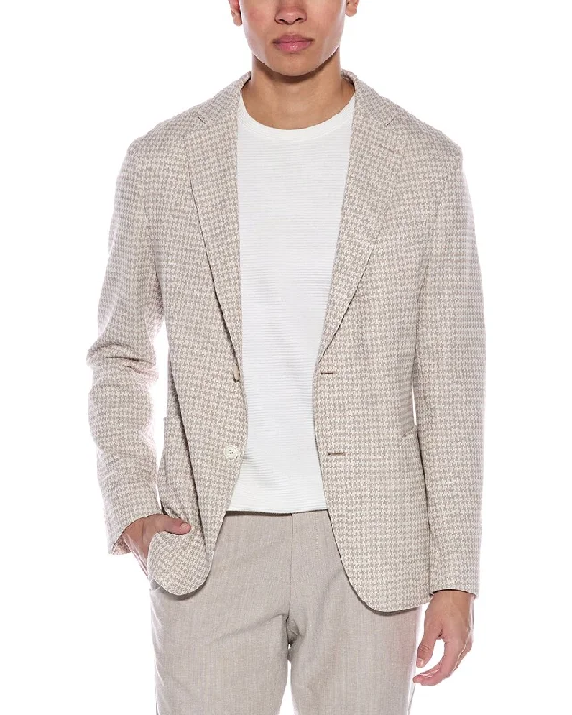 BOSS Hugo Boss Hanry Linen-Blend Jacket Cotton Jacket Linen Jacket Terry Jacket