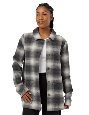 Women's Flannel Utility Jacket Lace Jacket Ribbed Jacket Sequined Jacket