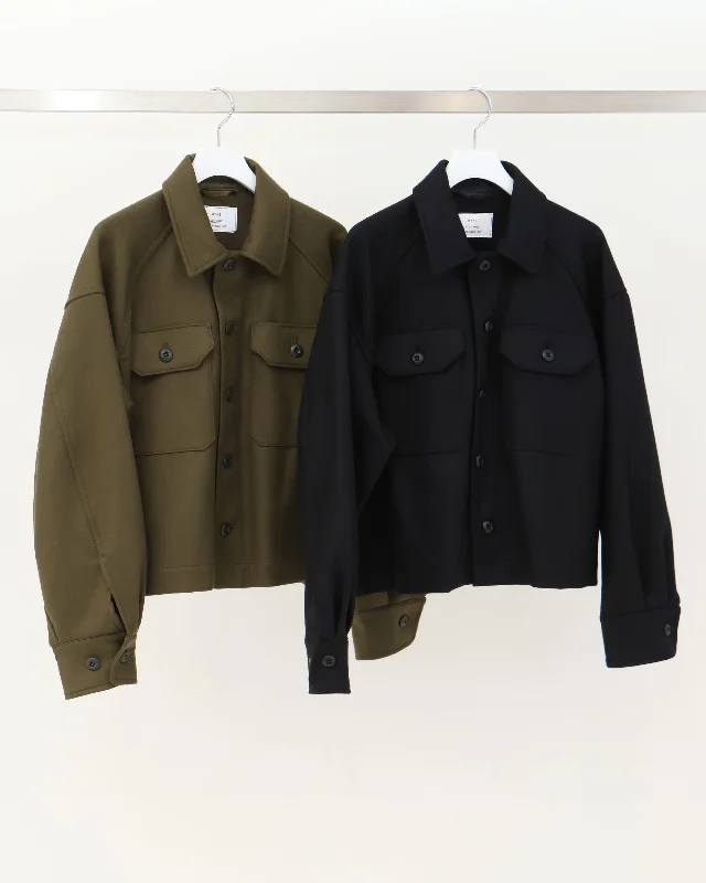 WOOL SHIRT JACKET 17457 Satin Jacket Silk Jacket Chiffon Jacket