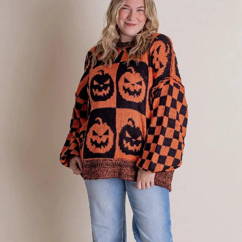 Gingerbread Aesthetic Christmas Sweater - Long Sleeve, Round Neck Modern Contemporary Chic