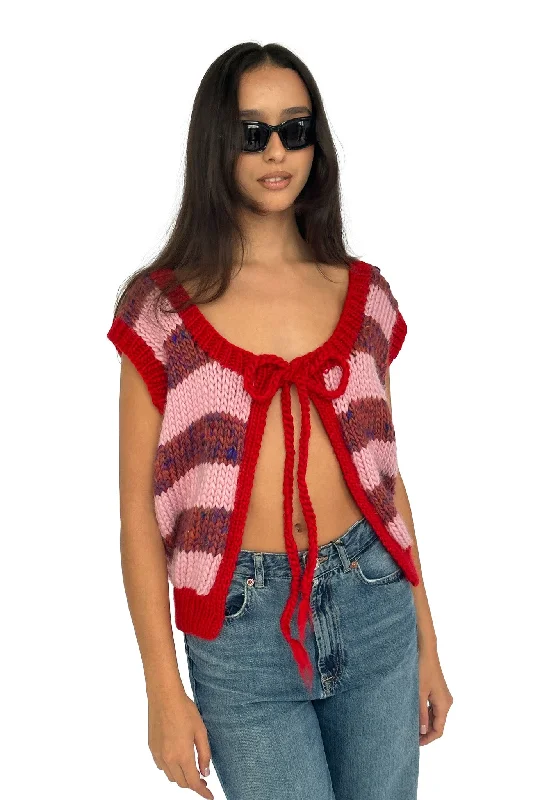 Poppy Knit Sweater Vest Machine Wash Dry Clean Hand Wash