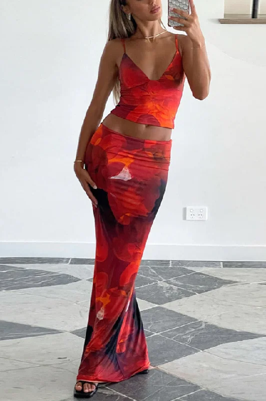 Sweet Salutations Maxi Skirt Set lace skirt feminine