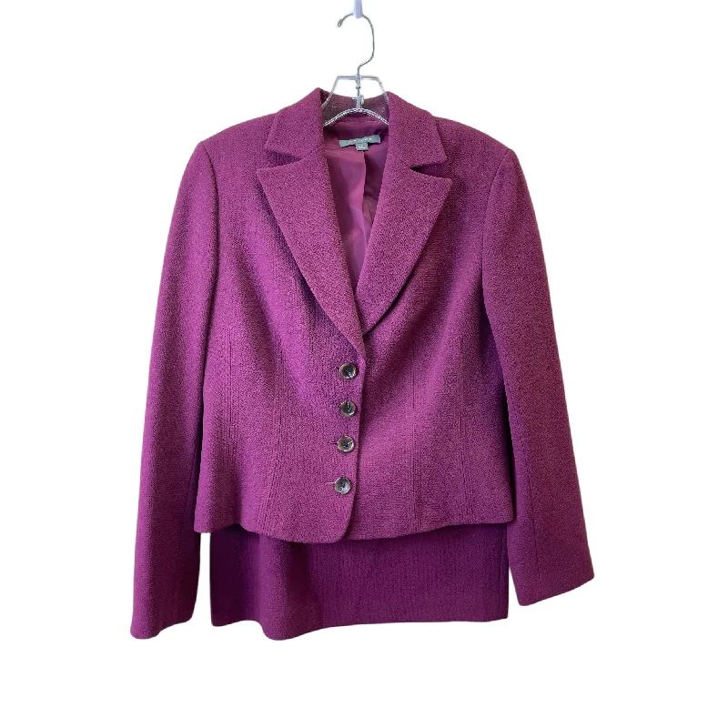 Skirt Suit 2Pc By Ann Taylor In Purple, Size:M denim skirt durable