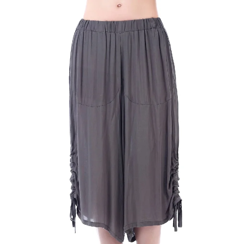 Green Ruched Harem Pants Trendy Printed Pants