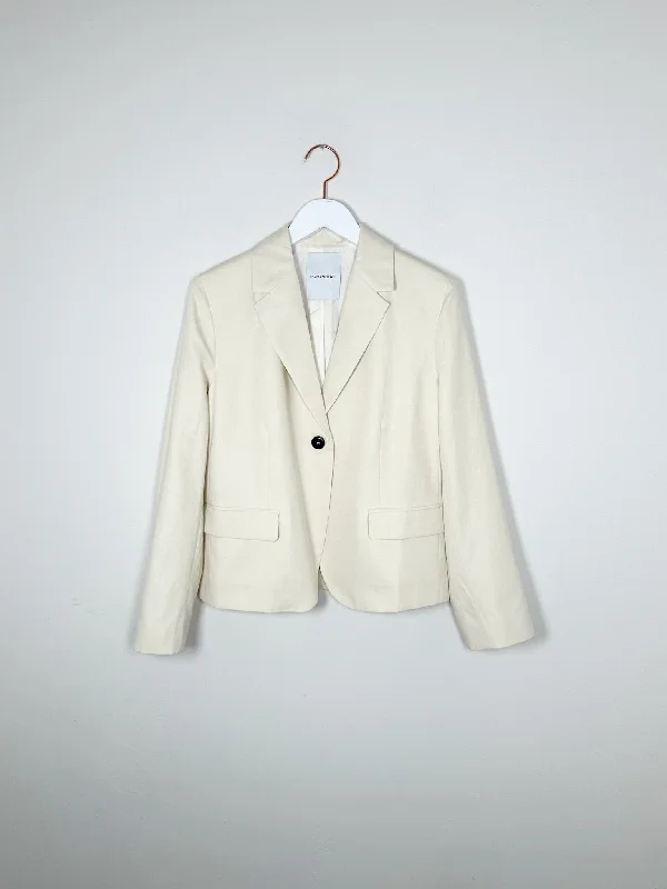 Pomandère - Single Button Jacket - Wheat Zippered Jacket Buttoned Jacket Snapped Jacket
