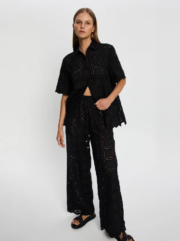 Rio Pant - Black Elegant Wool Trousers