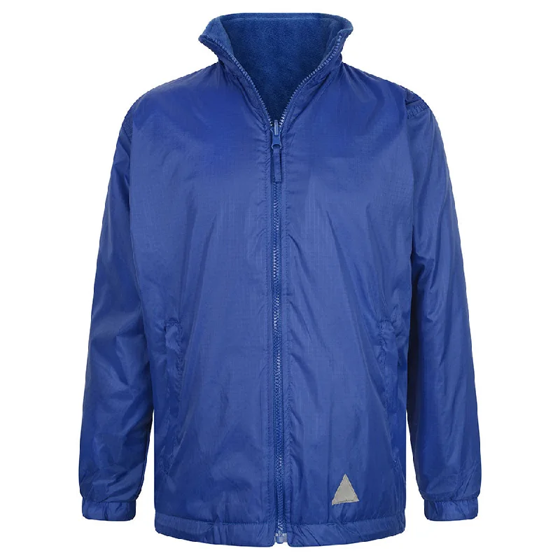 Reversible Fleece Jacket Zip Front Button Front Snap Front