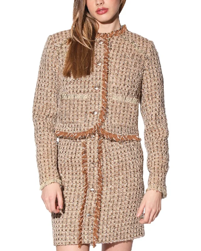 Walter Baker Irene Boxy Fit Wool-Blend Jacket Fitted Jacket Loose Jacket Oversized Jacket