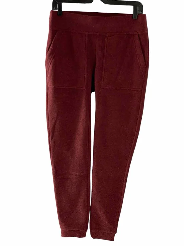 Sherpa Size S Red Black Heather Pants High-Waist Yoga Pants