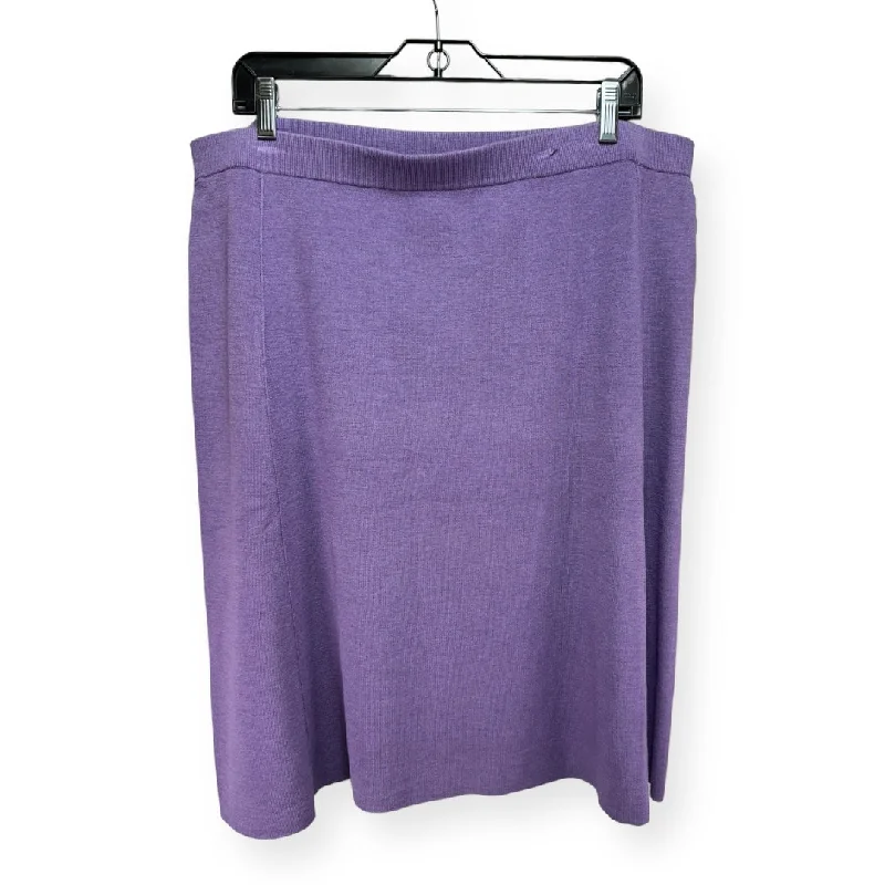 Purple Skirt Designer Eileen Fisher, Size Xl midi skirt versatile