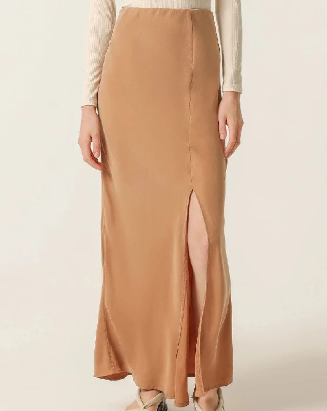 Harlow Cupro Maxi Skirt cashmere skirt plush