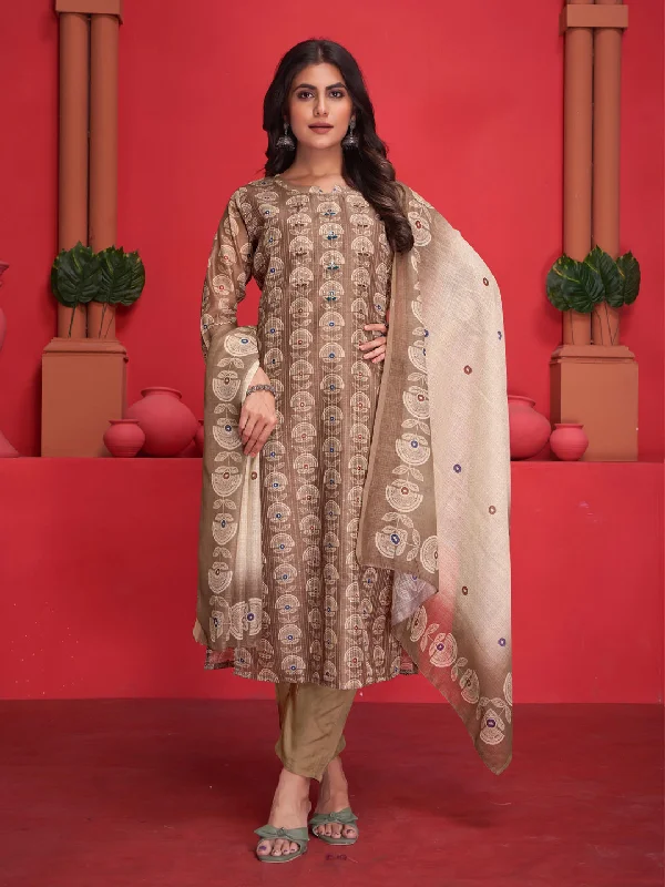 Multi Designer Readymade Pant Suit With Embroidery Work Elegant Silk Pants